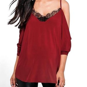 Cold Shoulder Lace Top